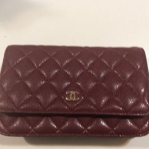Genuine caviar leather crossbody